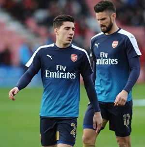 Hector Bellerin (Arsenal) warms up before the match. AFC Bournemouth 0:2 Arsenal Hector Bellerin (Arsenal) warms up before the match. AFC Bournemouth 0:2 Arsenal