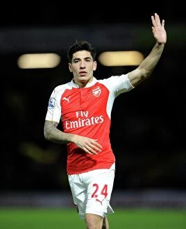 Images Dated 17th October 2015: Hector Bellerin (Arsenal). Watford 0: 3 Arsenal. Barclays Premier League. Vicarage Road