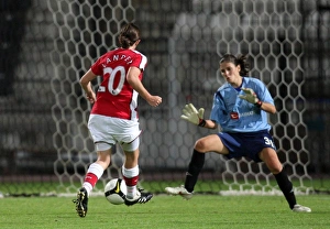 Helen Lander scores her 1st goal Arsenal's 5th past Charalampidou Helen Lander scores her 1st goal Arsenal's 5th past Charalampidou