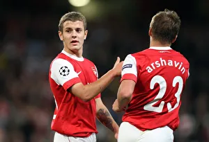 Jack Wilshere and Andrey Arshavin (Arsenal). Arsenal 6:0 SC Braga. UEFA Champions League Jack Wilshere and Andrey Arshavin (Arsenal). Arsenal 6:0 SC Braga. UEFA Champions League