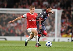 Jack Wilshere (Arsenal) Alan (Braga). Arsenal 6:0 SC Braga, UEFA Champions League Jack Wilshere (Arsenal) Alan (Braga). Arsenal 6:0 SC Braga, UEFA Champions League