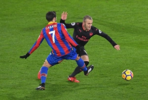 Jack Wilshere (Arsenal) Johan Cabaye (Palace). Crystal Palace 2:3 Arsenal. Premier League Jack Wilshere (Arsenal) Johan Cabaye (Palace). Crystal Palace 2:3 Arsenal. Premier League