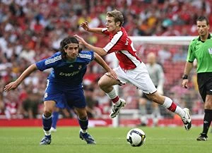 Images Dated 3rd August 2008: Jack Wilshere (Arsenal) Ruben De La Red (Real Madrid)