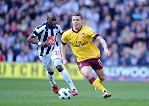 Jack Wilshere (Arsenal) Youssouf Mulumbu (WBA). West Bromwich Albion 2:2 Arsenal Jack Wilshere (Arsenal) Youssouf Mulumbu (WBA). West Bromwich Albion 2:2 Arsenal