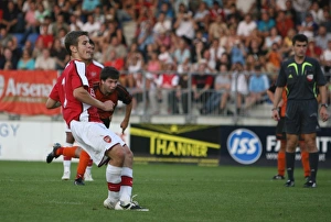 Jack Wilshere shoots past Burgenland goalkeeper Johannes Jack Wilshere shoots past Burgenland goalkeeper Johannes
