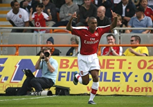 Jay Simpson celebrates scoring the 1st Arsenal goal Jay Simpson celebrates scoring the 1st Arsenal goal