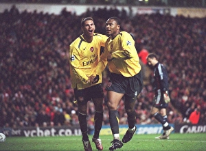 Julio Baptista celebrates scoring his 3rd goal Arsenals 5th with Jermie Aliadiere Julio Baptista celebrates scoring his 3rd goal Arsenals 5th with Jermie Aliadiere