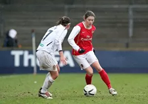 Images Dated 5th March 2007: Karen Carney (Arsenal) Alex Culvin (Leeds)