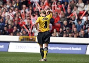 Images Dated 8th May 2007: Kelly Smith celebrates scoring her 2nd goal Arsenals 4th