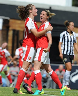 Kelly Smith and Dominique Janssen (Arsenal Ladies) celebrate the 2nd goal Kelly Smith and Dominique Janssen (Arsenal Ladies) celebrate the 2nd goal