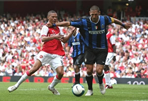 Inter Milan Gallery: Kieran Gibbs (Arsenal) Marco Materazzi (Inter)