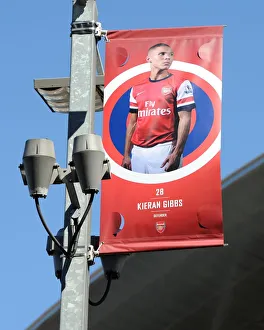Kieran Gibbs banner outside the stadium. Arsenal 0:0 Sunderland. Barclays Premier League Kieran Gibbs banner outside the stadium. Arsenal 0:0 Sunderland. Barclays Premier League