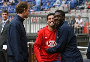 Kolo Toure and Jens Lehmann with ex-Arsenal player Jose Antonio Reyas Kolo Toure and Jens Lehmann with ex-Arsenal player Jose Antonio Reyas