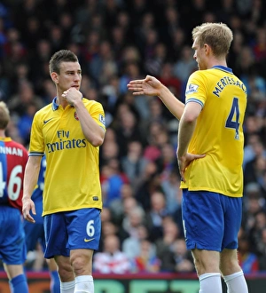 Laurent Koscielny and Per Mertesacker (Arsenal). Crystal Palace 0:2 Arsenal. Barclays Laurent Koscielny and Per Mertesacker (Arsenal). Crystal Palace 0:2 Arsenal. Barclays