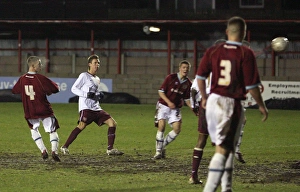 Mark Randall scores Arsenal's 2nd goal under pressure from Alex Ray Harvey (Burnley) Mark Randall scores Arsenal's 2nd goal under pressure from Alex Ray Harvey (Burnley)