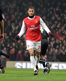 Marouane Chamakh celebrates scoring Arsenal's 1st goal. Arsenal 5:0 Leyton Orient Marouane Chamakh celebrates scoring Arsenal's 1st goal. Arsenal 5:0 Leyton Orient
