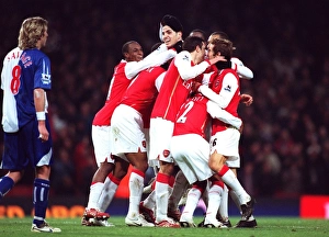 Mathieu Flamini celebrates scoring Arsenals 6th goal Mathieu Flamini celebrates scoring Arsenals 6th goal