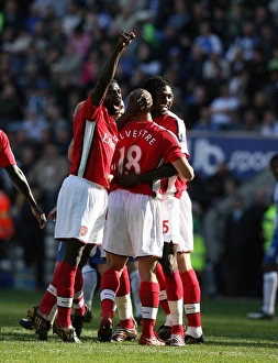 Mikael Silvestre celebrates scoring Arsenals 2nd goal Mikael Silvestre celebrates scoring Arsenals 2nd goal