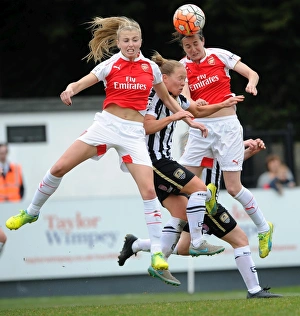 Natalia Pablos Sanchon and Leah Williamson (Arsenal Ladies) Danielle Buet (Notts County) Natalia Pablos Sanchon and Leah Williamson (Arsenal Ladies) Danielle Buet (Notts County)