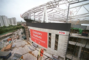 The New Arsenal Stadium photographed from a cradle suspended from a Tower Crane The New Arsenal Stadium photographed from a cradle suspended from a Tower Crane