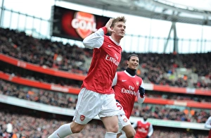 Nicklas Bendtner celebrates scoring the 1st Arsenal goal. Arsenal 2:1 Huddersfield Town Nicklas Bendtner celebrates scoring the 1st Arsenal goal. Arsenal 2:1 Huddersfield Town