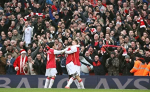 Nicklas Bendtner celebrates scoring the 2nd Arsenal goal with Cesc Fabregas Nicklas Bendtner celebrates scoring the 2nd Arsenal goal with Cesc Fabregas