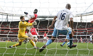Nicklas Bendtner shoots past Aston Villa goalkeeper Scott Carson and defender Zat Knight to score the Arsenal goal. Arsenal 1:1 Aston Villa, Barclays Premier League, Emirates Stadium, 1/3/2008. Credit : Stuart MacFarlane / Arsenal Nicklas Bendtner shoots past Aston Villa goalkeeper Scott Carson and defender Zat Knight to score the Arsenal goal. Arsenal 1:1 Aston Villa, Barclays Premier League, Emirates Stadium, 1/3/2008. Credit : Stuart MacFarlane / Arsenal