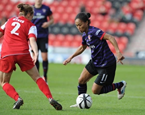 Rachel Yankey (Arsenal) Loren Dykes (Bristol). Arsenal Ladies 3:0 Bristol Academy Rachel Yankey (Arsenal) Loren Dykes (Bristol). Arsenal Ladies 3:0 Bristol Academy