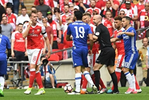 Images Dated 3rd January 2016: Rob Holding (Arsenal) Diego Costa (Chelsea)