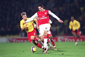 Robin van Persie (Arsenal) Jay Demerit (Watford) Robin van Persie (Arsenal) Jay Demerit (Watford)