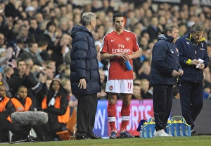 Robin van Persie and Arsenal manager Arsene Wenger. Tottenham Hotspur 2:1 Arsenal Robin van Persie and Arsenal manager Arsene Wenger. Tottenham Hotspur 2:1 Arsenal