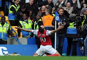 Images Dated 29th October 2011: Robin van Persie celebrates scoing his 3rd goal Arsenals 5th. Chelsea 3: 5 Arsenal