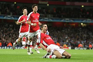 Robin van Persie celebrates scoring the 3rd Arsenal Robin van Persie celebrates scoring the 3rd Arsenal