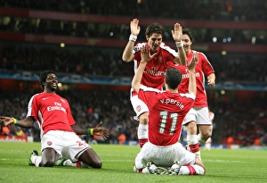 Robin van Persie celebrates scoring the 3rd Arsenal Robin van Persie celebrates scoring the 3rd Arsenal