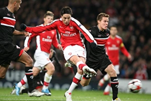 Samir Nasri scores Arsenal's 2nd goal under pressure Samir Nasri scores Arsenal's 2nd goal under pressure