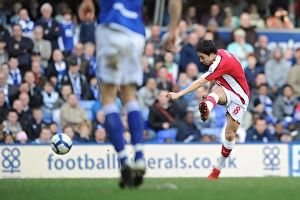 Samir Nasri shoots past Birmingham goalkeeper Joe Hart to score the Arsenal goal Samir Nasri shoots past Birmingham goalkeeper Joe Hart to score the Arsenal goal