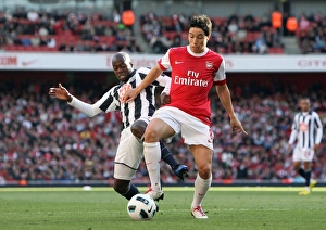 Sammir Nasri beats Youssouf Mulumbu (WBA) on his way to scoring Arsenal's 1st goal Sammir Nasri beats Youssouf Mulumbu (WBA) on his way to scoring Arsenal's 1st goal