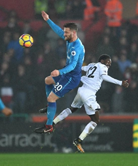 Shkodran Mustafi (Arsenal) Nathan Dyer (Swansea). Swansea 3:1 Arsenal. Premier League Shkodran Mustafi (Arsenal) Nathan Dyer (Swansea). Swansea 3:1 Arsenal. Premier League