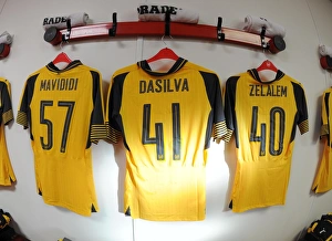 Stephy Mavididi, Josh Dasilva and Gedion Zelalem (Arsenal) shirts in the changingroom Stephy Mavididi, Josh Dasilva and Gedion Zelalem (Arsenal) shirts in the changingroom