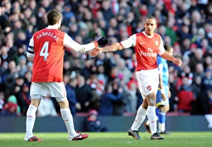 Theo Walcott and Cesc Fabregas (Arsenal). Arsenal 1:1 Leeds United, FA Cup 3rd Round Theo Walcott and Cesc Fabregas (Arsenal). Arsenal 1:1 Leeds United, FA Cup 3rd Round