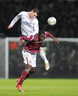 Thomas Vermaelen (Arsenal) Frank Nouble (West Ham). West Ham United 1:2 Arsenal Thomas Vermaelen (Arsenal) Frank Nouble (West Ham). West Ham United 1:2 Arsenal