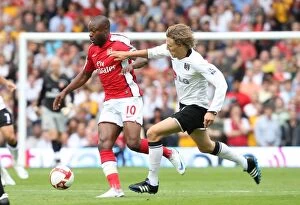 Images Dated 26th August 2008: William Gallas (Arsenal) Jimmy Bullard (Fulham)