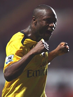 William Gallas celebrates the Arsenal victory after the match William Gallas celebrates the Arsenal victory after the match