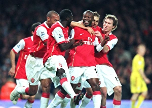William Gallas celebrates scoring Arsenals 3rd goal with Thierry Henry William Gallas celebrates scoring Arsenals 3rd goal with Thierry Henry