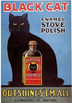 1920s USA cats black cat enamel stove polish products 1920s USA cats black cat enamel stove polish products