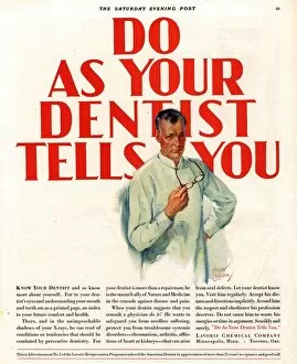 Images Dated 24th April 2004: 1920s USA dentists lavoris do as your dentist tells you