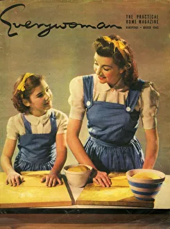 Everywoman 1943 1940s UK mothers and daughters housewives housewife homemakers baking Everywoman 1943 1940s UK mothers and daughters housewives housewife homemakers baking