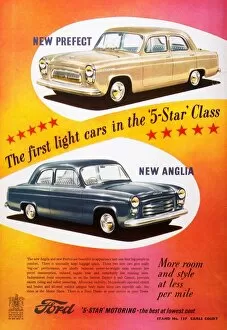 Images Dated 31st July 2008: Ford Prefect / Ford Anglia 1950s UK cars