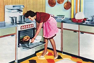 GEC 1960 1960s UK housewives housewife cooking ovens kitchens homemakers women woman GEC 1960 1960s UK housewives housewife cooking ovens kitchens homemakers women woman
