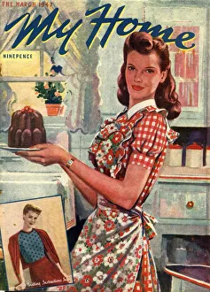 My Home 1947 1940s UK cooking jelly desserts housewives housewife woman women in My Home 1947 1940s UK cooking jelly desserts housewives housewife woman women in